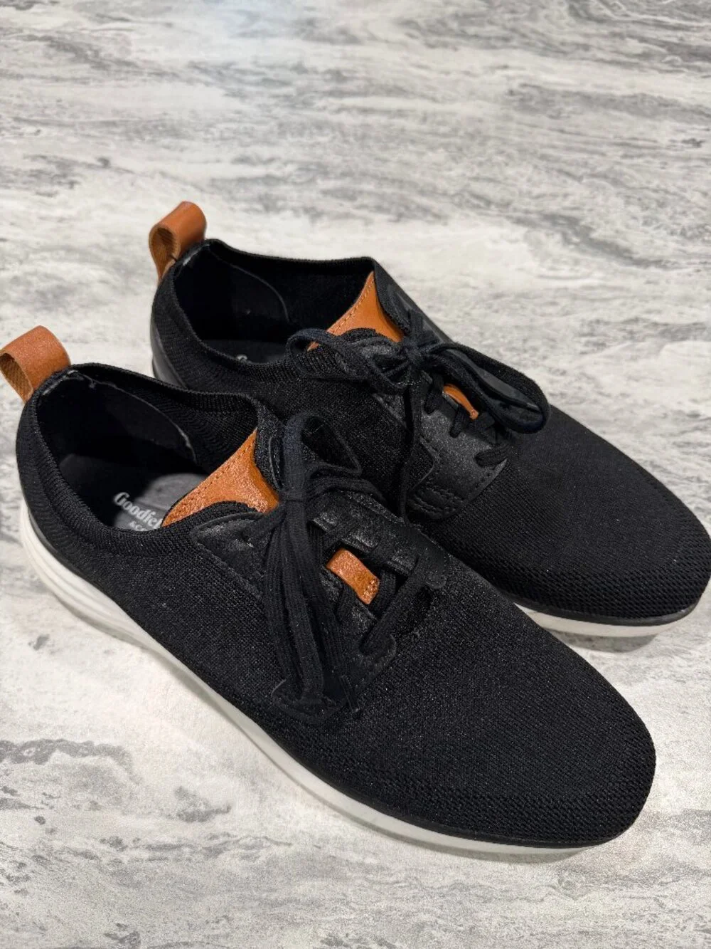 Men's Zeke Knit Dress Sneakers - Goodfellow & Co Black 9